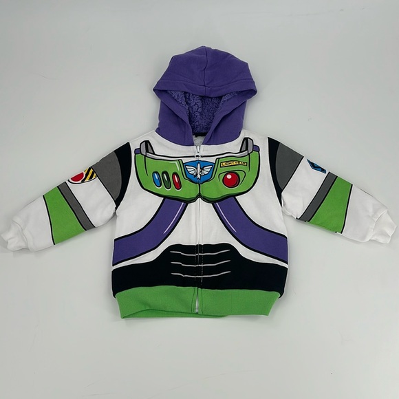 Disney Other - Toy Story Buzz Lightyear Sweatshirt Baby 2T Disney Pixar Movie Hoodie Costume